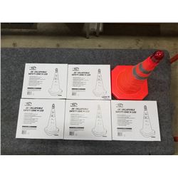 FIVE SAFETY CONES