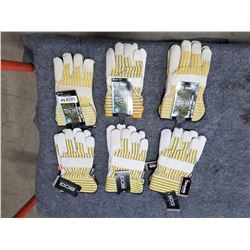 SIX PAIRS WORK GLOVES