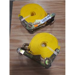 PAIR OF NEW RATCHETING LOAD STRAPS
