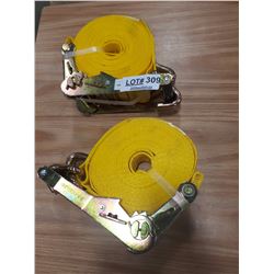 PAIR OF NEW RATCHETING LOAD STRAPS