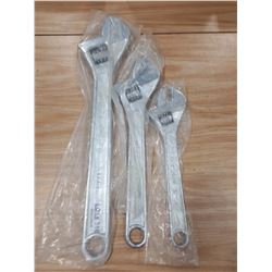 SET OF 3 NEW CRESENT WRENCHS