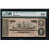 Image 1 : 1864 $20 Confederate States of America Note PMG 64EPQ