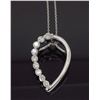 Image 3 : 18KT White Gold 0.33ctw Diamond Pendant with Chain