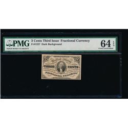 3 Cent Third Issue Fractional Note PMG 64EPQ