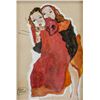 Image 1 : Egon Schiele Austrian Expressionist School Gouache