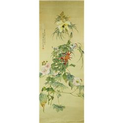 Tang Xinyu Republic Chinese Watercolor Scroll