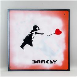 Banksy British Pop Art Reflective Square Sign