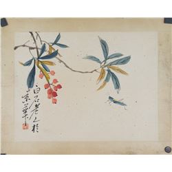 Qi Baishi 1864-1957 Chinese Watercolor Flower Roll