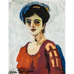 Kees Van Dongen Dutch-French Fauvist Gouache/Paper