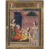 Image 3 : Indian Watercolour Imperial Scene on Paper Framed