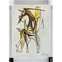 Wifredo Lam Cuban Surrealist Tempera on Paper