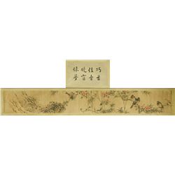 Yun Shouping 1633-1690 Chinese Watercolor Scroll