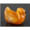 Image 1 : Chinese Amber-like Stone Carved Duck Toggle