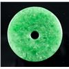 Image 1 : Emerald Green Jadeite Carved Bi Disc Pendant