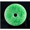 Image 2 : Emerald Green Jadeite Carved Bi Disc Pendant