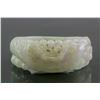 Image 1 : Burma Fine White Jadeite Carved Flower Bangle