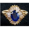 Image 1 : Blue Oval Cut 1.90 cts Sapphire Ring