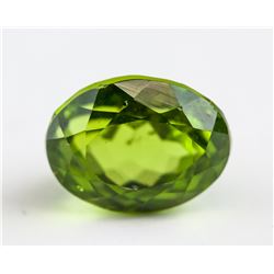 5.31 Ct Green Oval Mixed Cut Peridot Certificate