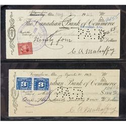 1943 Canadian Bank of Commerce Cancelled Cheques