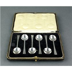 6 Pc British Fine Silver Spoon Set