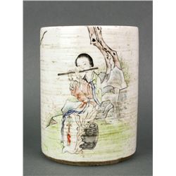 Chinese Famille Rose Porcelain Brush Pot