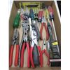 Image 1 : Flat full of Assorted Tools / Pliers , Cutters , Fencing Pliers Hacksaw and more