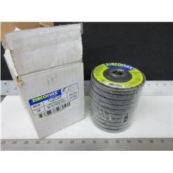 New ZircoMax 4-1/2" Flap Disks case of 10 / high density premium ZA80 grit