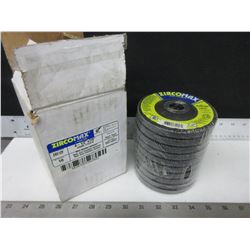 New ZircoMax 4-1/2" Flap Disks case of 10 / high density premium ZA80 grit