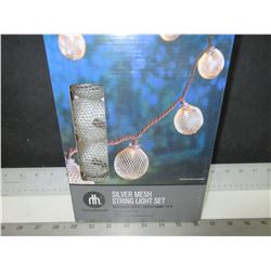 Silver Mesh String Light set / Tested working