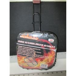 New BBQ / Campfire Hamburger Basket / easily flip 4 at once