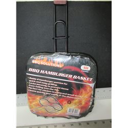 New BBQ / Campfire Hamburger Basket / easily flip 4 at once