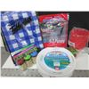 Image 1 : Camping Bundle of Goodies / Plates , Cutlery , Tablecloth , Cups & Toothpics