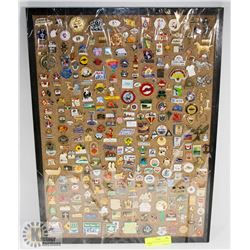 VINTAGE LARGE DISPLAY OF PINS