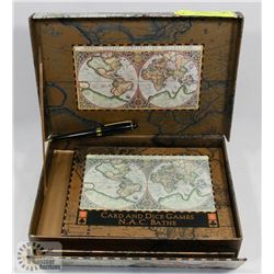 CARD & DICE GAMES GIFT SET, INCLUDES RULES FOR