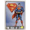 Image 1 : NEW! 8" X 12" MAN OF STEEL METAL SIGN