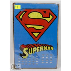 NEW! 8" X 12" SUPERMAN METAL SIGN
