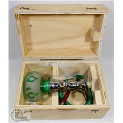 HOOKAH WITH WOOD PROTECTIVE CASE