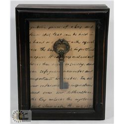 WOOD SHADOW BOX KEY HOLDER BOX -