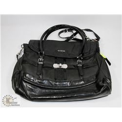 AUTHENTIC BLACK GUESS PURSE W/HANDLES &