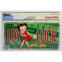 BETTY BOOP LICENSE PLATE