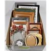 Image 1 : BOX OF PICTURES AND FRAMES.
