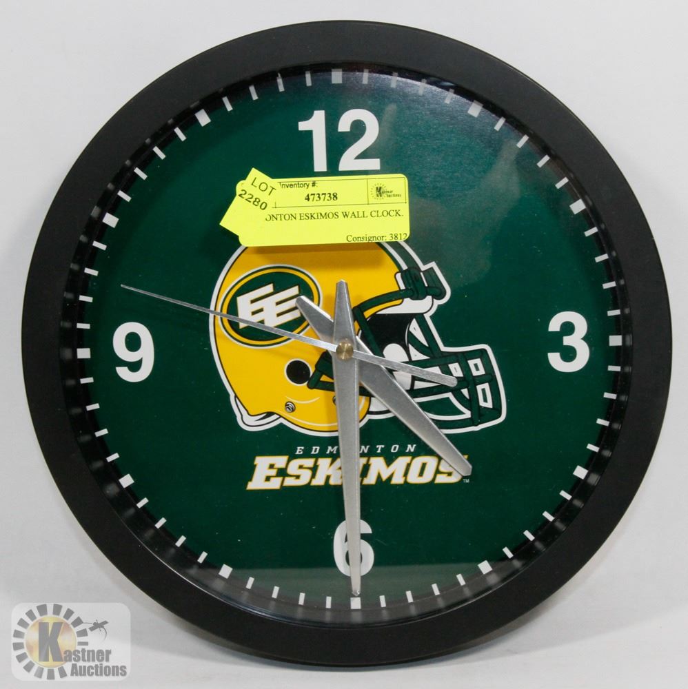 EDMONTON ESKIMOS WALL CLOCK.