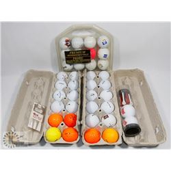 FLAT OF GOLF BALLS AND MORE.