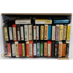 BOX OF 37 - 8TRACK TAPES.