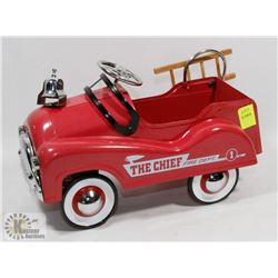 VINTAGE CHIEF FIRE DEPT. PRESSED STEEL TOY.