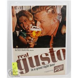 SCHLITZ BEER ORIGINAL ADVERTISING.