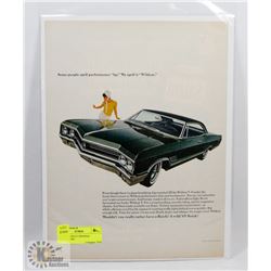 BUICK WILDCAT ORIGINAL ADVERTISING.