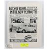 Image 1 : 1937 PLYMOUTH ORIGINAL ADVERTISING.