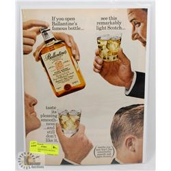 BALLANTINES SCOTCH ORIGINAL ADVERTISING.