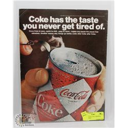 VINTAGE COCA COLA ORIGINAL ADVERTISING